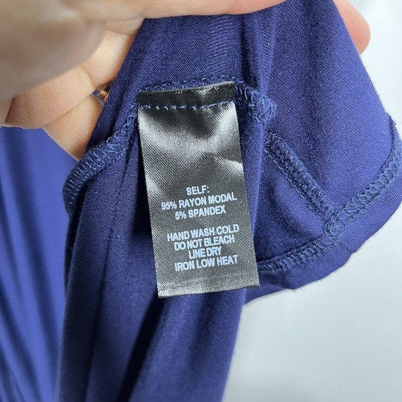 Lulus Maxi Wrap Dress Garden District Blue Stretchy 3/4 Sleeve Style 43153 Large - Picture 14 of 16